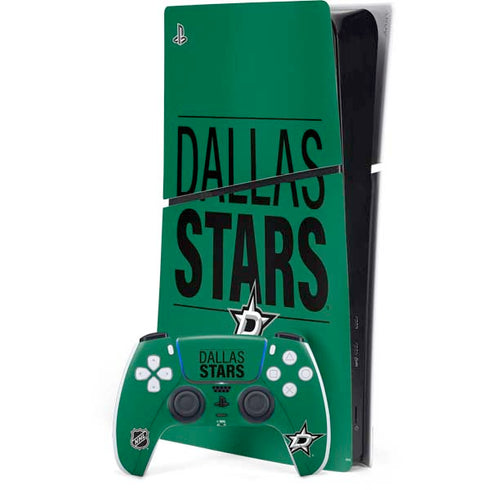 NHL Dallas Stars Lineup PS5 Slim Digital Edition Bundle Skin