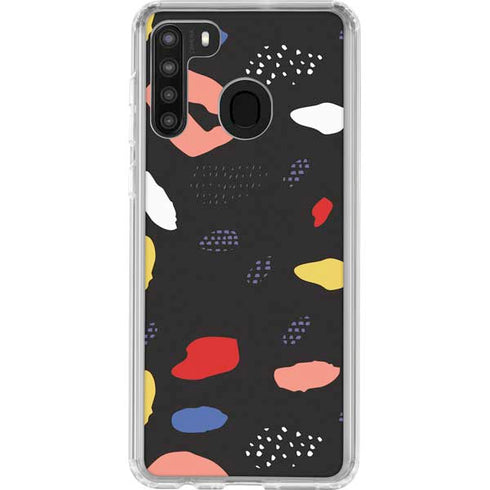 Dark Color Pop Galaxy A21 Clear Case