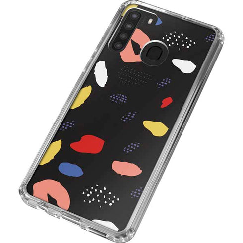 Dark Color Pop Galaxy A21 Clear Case