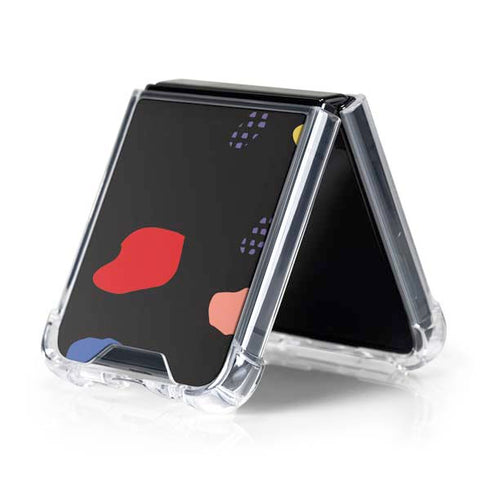 Dark Color Pop Galaxy Z Flip5 5G Clear Case