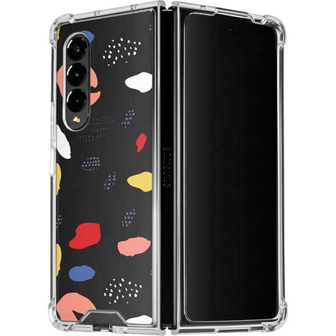 Dark Color Pop Galaxy Z Fold4 5G Clear Case