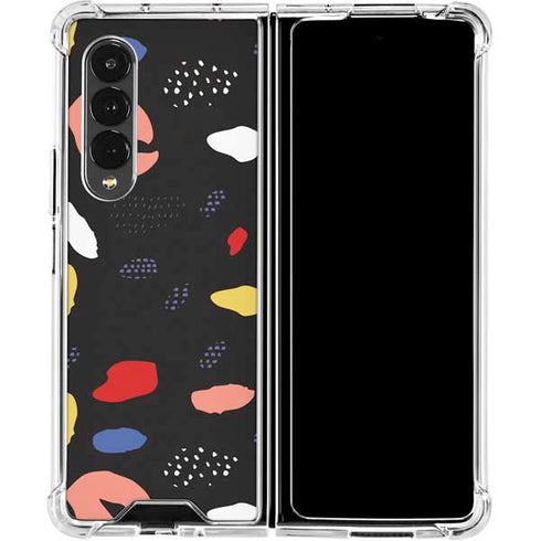 Dark Color Pop Galaxy Z Fold4 5G Clear Case