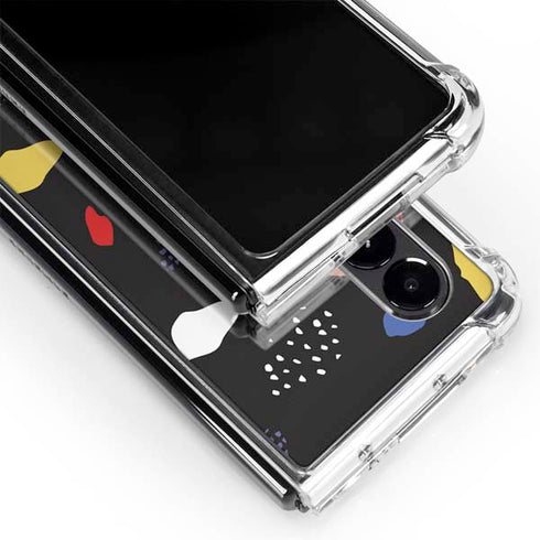 Dark Color Pop Galaxy Z Fold4 5G Clear Case