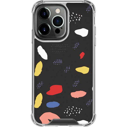 Dark Color Pop iPhone 15 Pro Clear Case