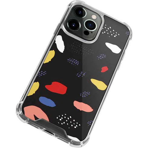 Dark Color Pop iPhone 15 Pro Clear Case