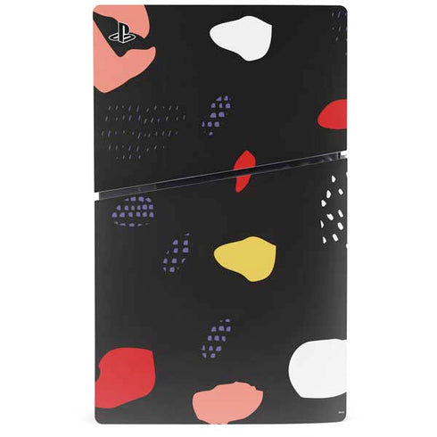 Dark Color Pop PS5 Slim Disk Console Skin