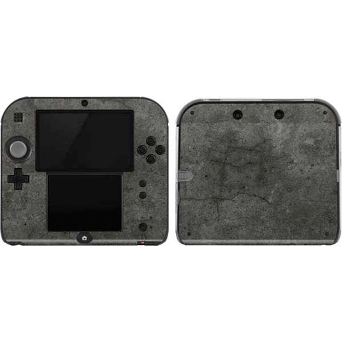 Dark Iron Grey Concrete Nintendo 2DS Skin