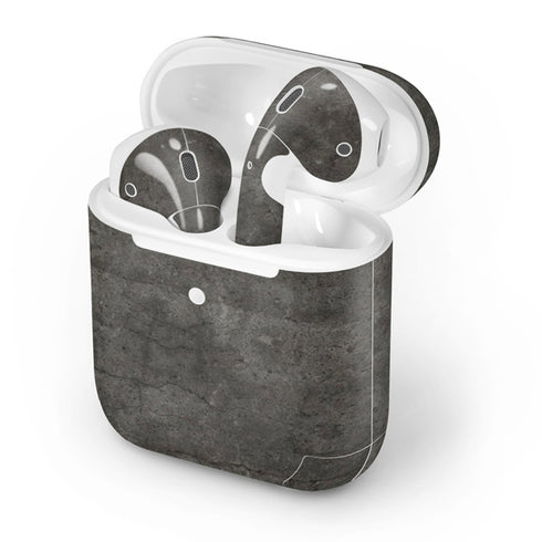 Dark Iron Grey Concrete Apple AirPods 2 Skin