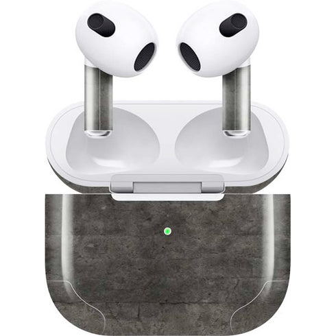 Dark Iron Grey Concrete Apple AirPods (3rd Gen 2021) Skin