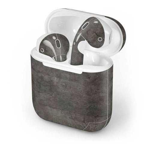 Dark Iron Grey Concrete Apple AirPods Skin