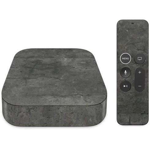 Dark Iron Grey Concrete Apple TV Skin
