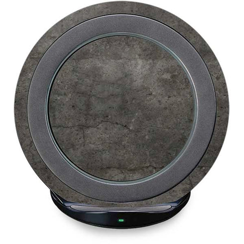 Dark Iron Grey Concrete Fast Charge Wireless Charging Stand Skin
