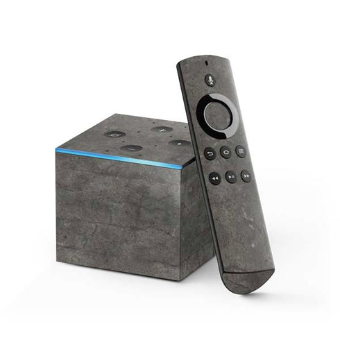 Dark Iron Grey Concrete Fire TV Cube Skin