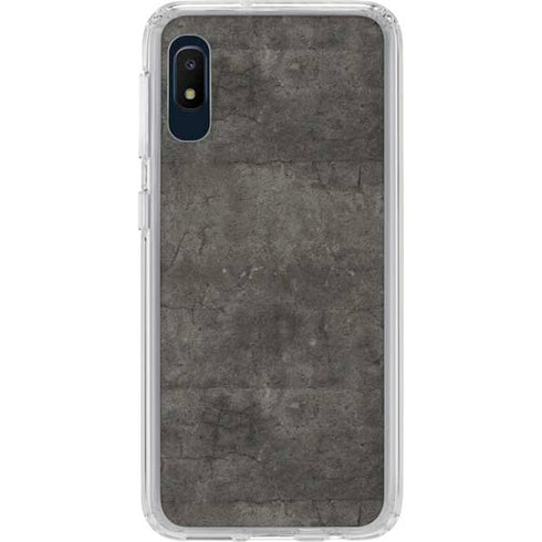 Dark Iron Grey Concrete Galaxy A10e Clear Case