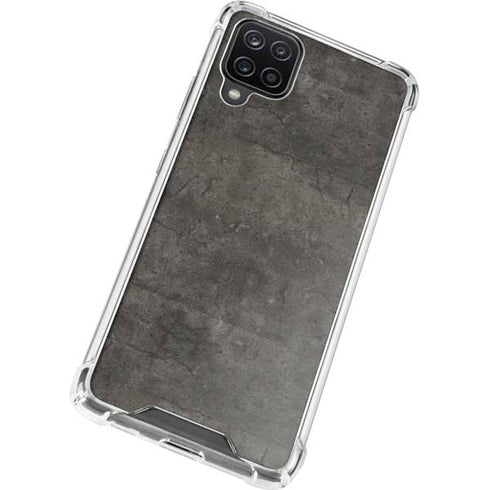 Dark Iron Grey Concrete Galaxy A12 Clear Case