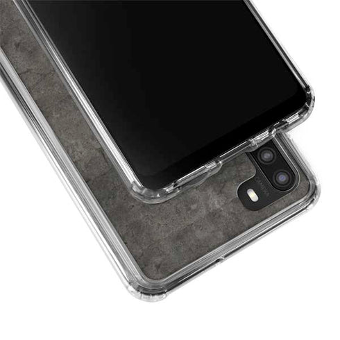 Dark Iron Grey Concrete Galaxy A21 Clear Case