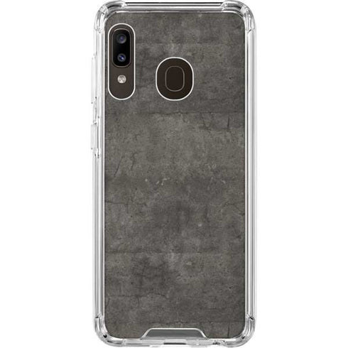 Dark Iron Grey Concrete Galaxy A30 Clear Case