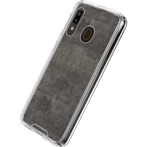 Dark Iron Grey Concrete Galaxy A30 Clear Case