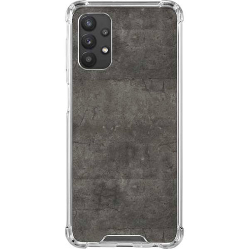 Dark Iron Grey Concrete Galaxy A32 5G Clear Case