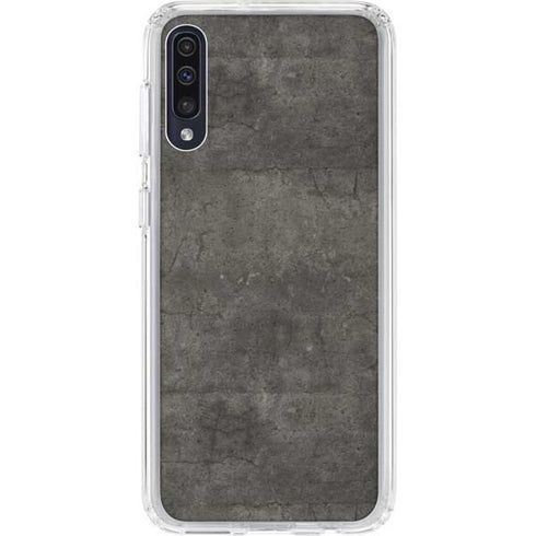 Dark Iron Grey Concrete Galaxy A50 Clear Case