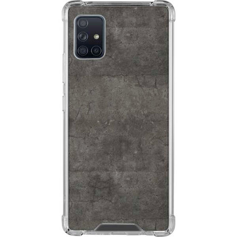Dark Iron Grey Concrete Galaxy A51 5G Clear Case