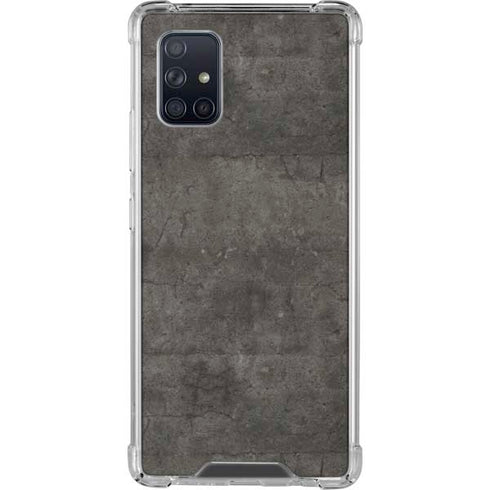 Dark Iron Grey Concrete Galaxy A71 5G Clear Case