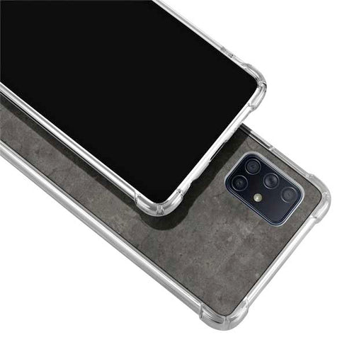 Dark Iron Grey Concrete Galaxy A71 5G Clear Case