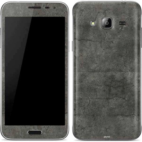 Dark Iron Grey Concrete Galaxy J3 Skin