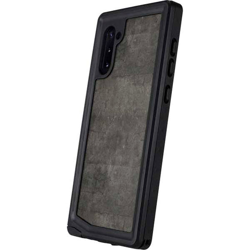 Dark Iron Grey Concrete Galaxy Note 10 Waterproof Case