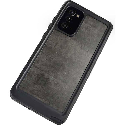 Dark Iron Grey Concrete Galaxy Note20 5G Waterproof Case