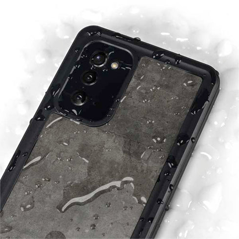Dark Iron Grey Concrete Galaxy Note20 5G Waterproof Case