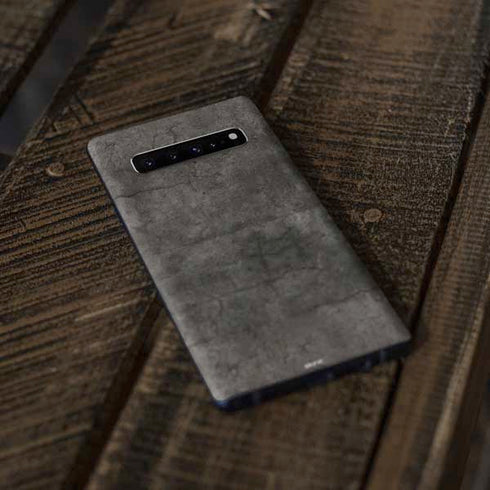 Dark Iron Grey Concrete Galaxy S10 Plus Skin