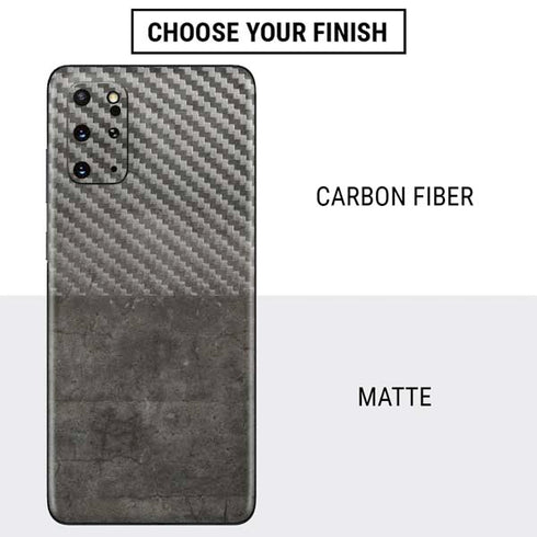 Dark Iron Grey Concrete Galaxy S20 Plus Skin