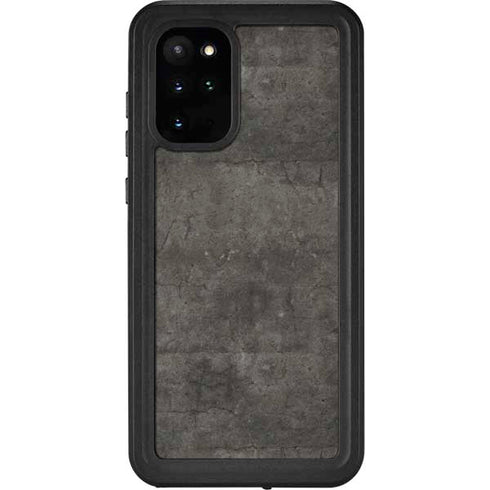 Dark Iron Grey Concrete Galaxy S20 Plus Waterproof Case