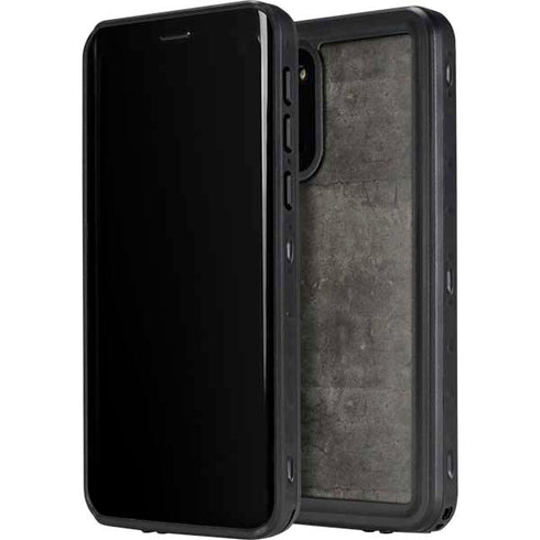 Dark Iron Grey Concrete Galaxy S20 Plus Waterproof Case