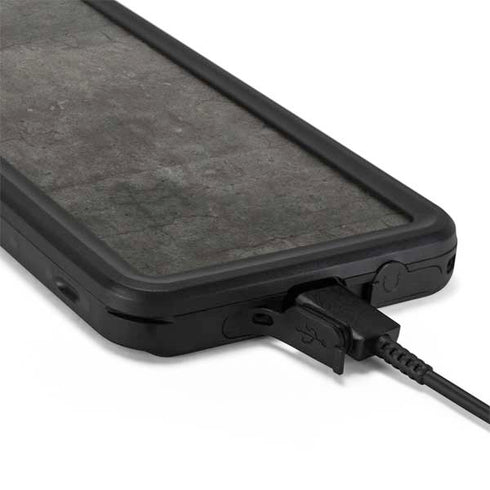 Dark Iron Grey Concrete Galaxy S20 Plus Waterproof Case
