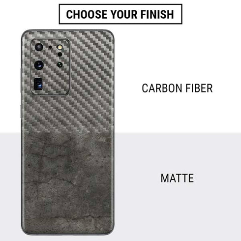 Dark Iron Grey Concrete Galaxy S20 Ultra 5G Skin