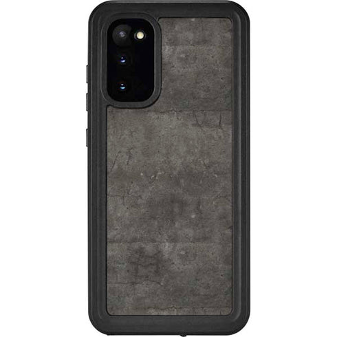 Dark Iron Grey Concrete Galaxy S20 Waterproof Case