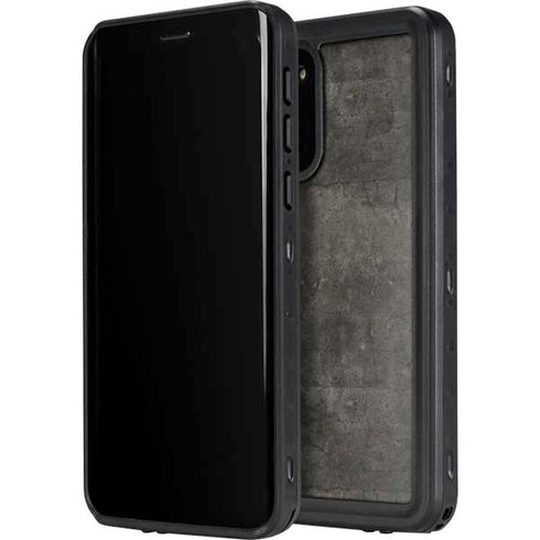 Dark Iron Grey Concrete Galaxy S20 Waterproof Case