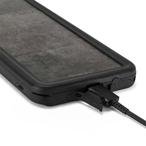 Dark Iron Grey Concrete Galaxy S20 Waterproof Case