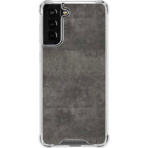 Dark Iron Grey Concrete Galaxy S21 FE Clear Case