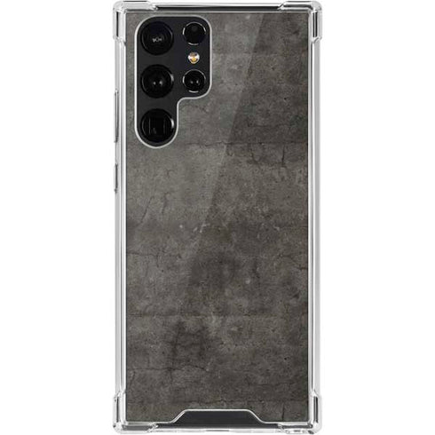 Dark Iron Grey Concrete Galaxy S22 Ultra Clear Case
