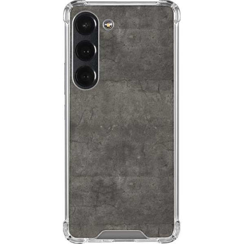 Dark Iron Grey Concrete Galaxy S23 Clear Case