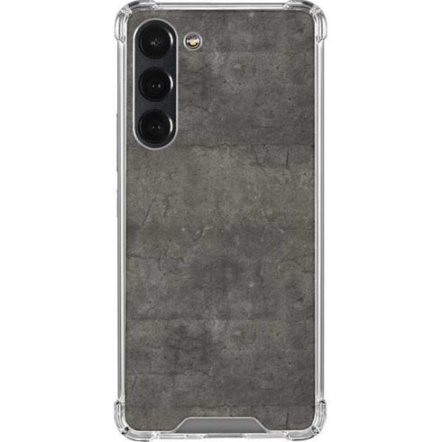 Dark Iron Grey Concrete Galaxy S23 Plus Clear Case