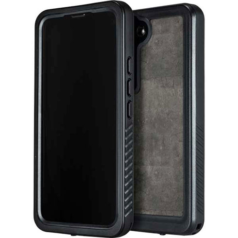 Dark Iron Grey Concrete Galaxy S23 Waterproof Case