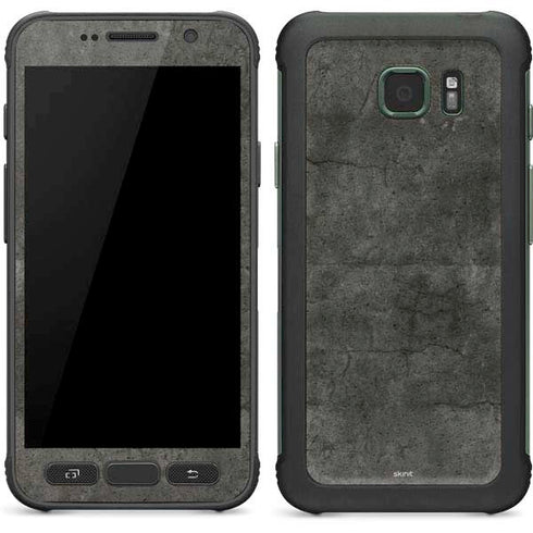 Dark Iron Grey Concrete Galaxy S7 Active Skin