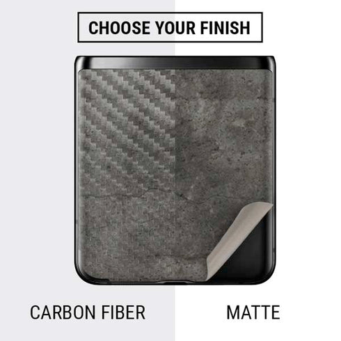 Dark Iron Grey Concrete Galaxy Z Flip Skin