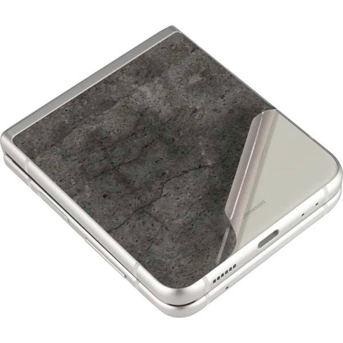 Dark Iron Grey Concrete Galaxy Z Flip3 5G Skin