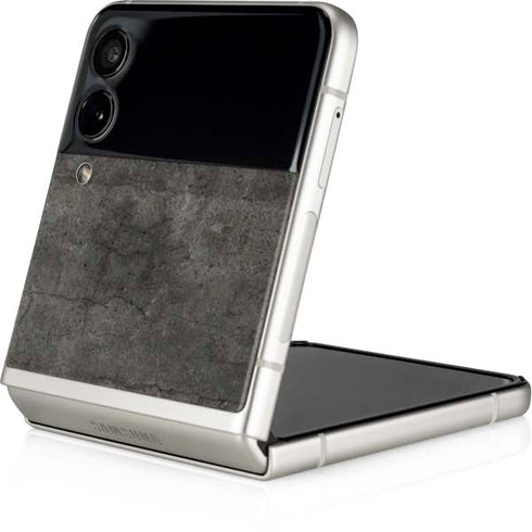 Dark Iron Grey Concrete Galaxy Z Flip3 5G Skin