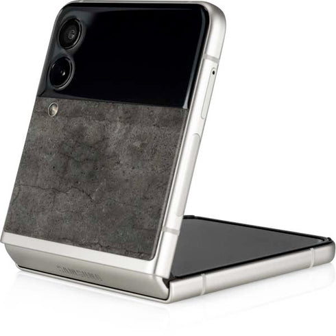 Dark Iron Grey Concrete Galaxy Z Flip4 5G Skin
